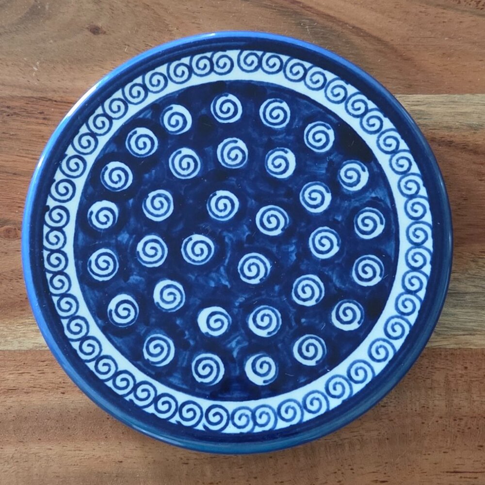 Polish Pottery Boleslawiec 6.25" Round Trivet Hand Made